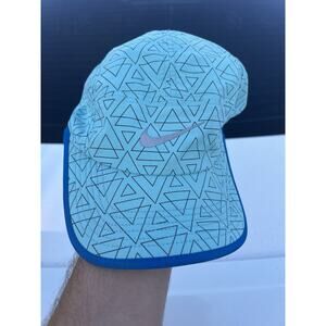 Nike Aw84 Blue Adjustable 5 Panel Hat